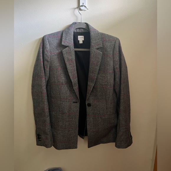 J CREW | Black and Pink Wool Blazer - Picture 1 of 3